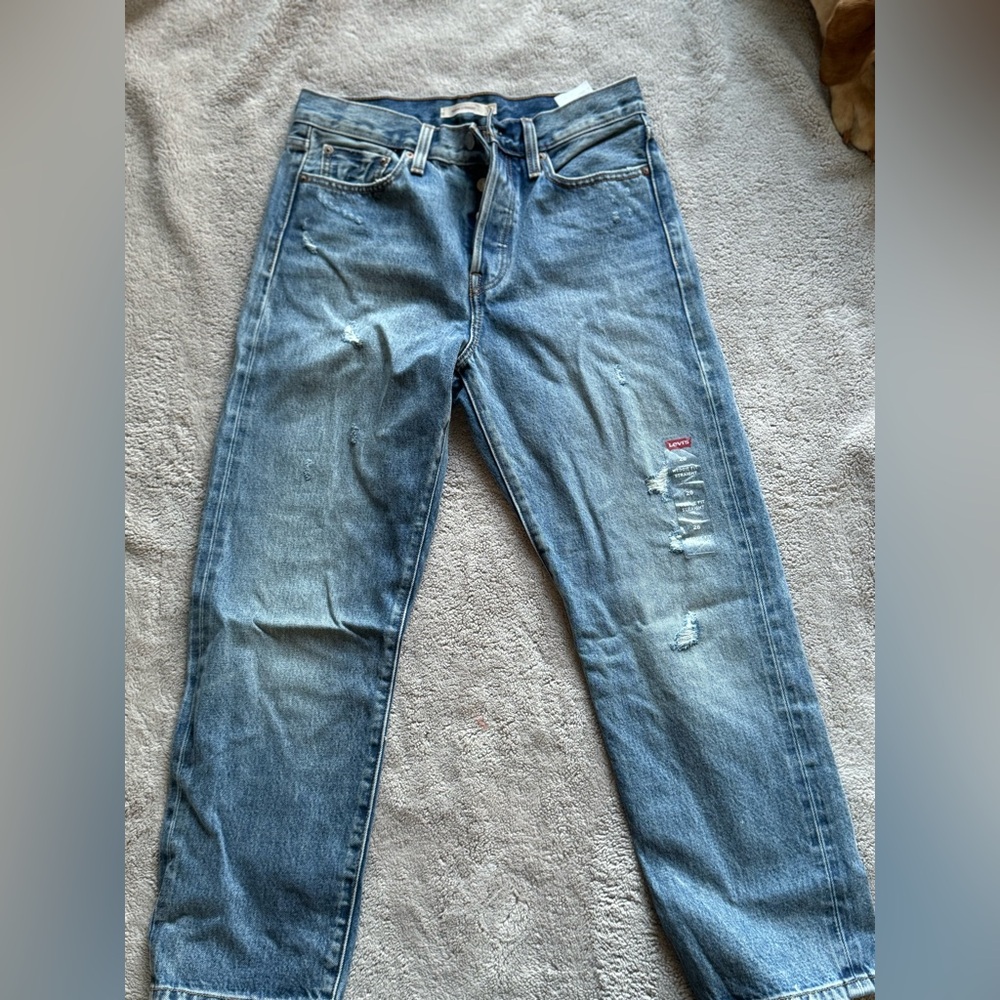 Levis straight leg button up jeans
